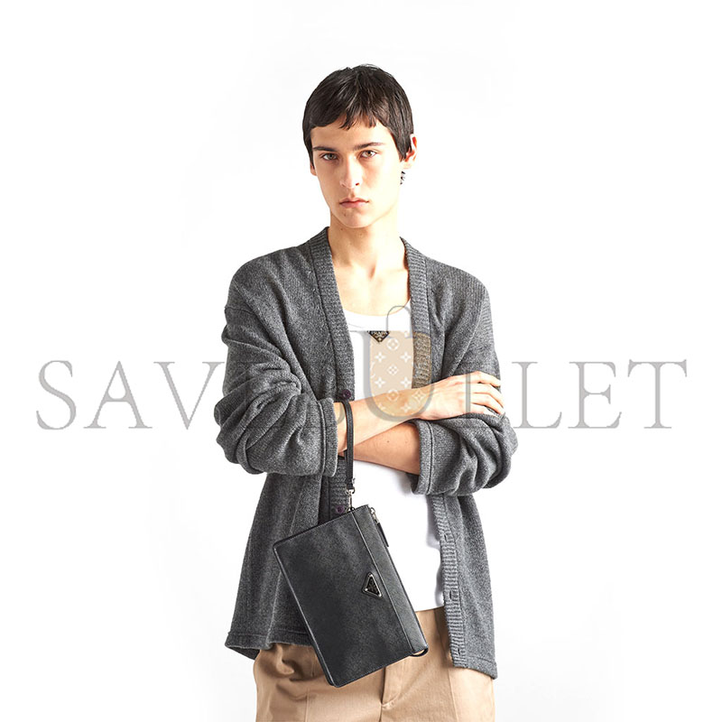 PRADA SAFFIANO LEATHER POUCH 2VF032 (25*17*4cm) PRADA SAFFIANO LEATHER POUCH 2VF032 (25*17*4cm)